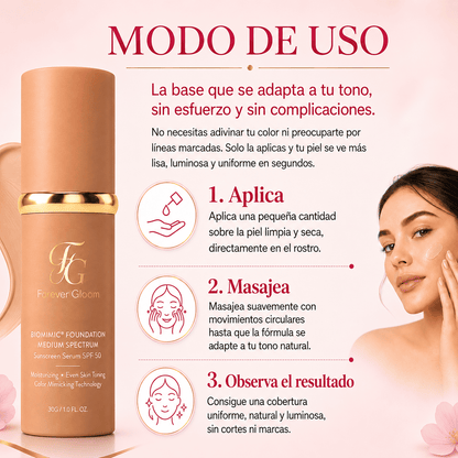 Base 4 en 1 - Protección (SPF 50)  y Cobertura Total